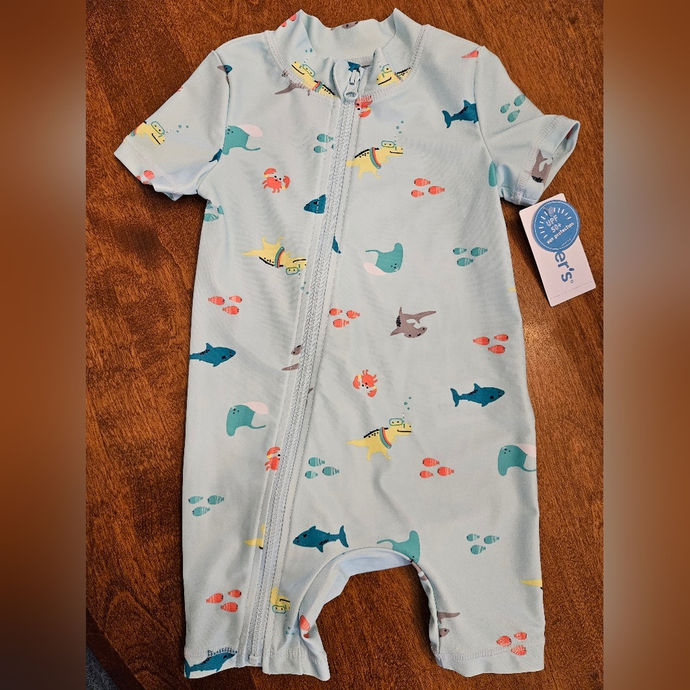 NWT Swimsuit Romper With Zipper